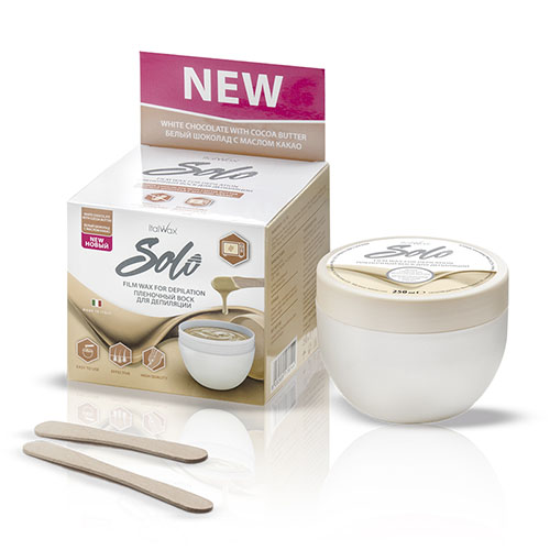 Italwax Solo – комплет за депилација со восок „бело чоколадо“